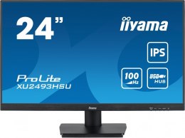 IIYAMA Monitor 23.8 cala XU2493HSU-B6 IPS.HDMI.DP.2x2W.USBx2.FHD.SLIM.100Hz