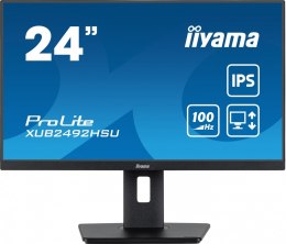 IIYAMA Monitor 23.8 cala XUB2492HSU-B6 IPS,HDMI,DP,100Hz,PIVOT,USB,HAS/150mm
