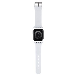 Karl Lagerfeld Pasek KLAWLSLCNH Apple Watch 42/44/45/49mm biały/white strap 3D Rubber Choupette Head