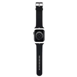 Karl Lagerfeld Pasek KLAWLSLCNK Apple Watch 42/44/45/49mm czarny/black strap 3D Rubber Choupette Head