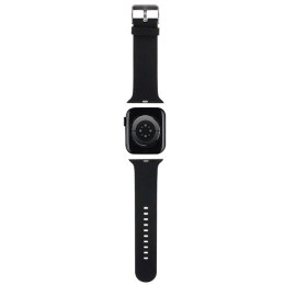 Karl Lagerfeld Pasek KLAWLSLKCNK Apple Watch 42/44/45/49mm czarny/black strap 3D Rubber Karl&Choupette Heads