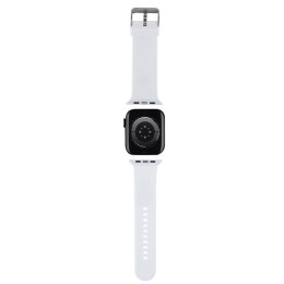 Karl Lagerfeld Pasek KLAWLSLKNH Apple Watch 42/44/45/49mm biały/white strap 3D Rubber Karl Head