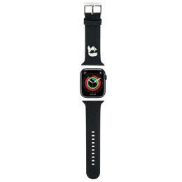 Karl Lagerfeld Pasek KLAWLSLKNK Apple Watch 42/44/45/49mm czarny/black strap 3D Rubber Karl Head
