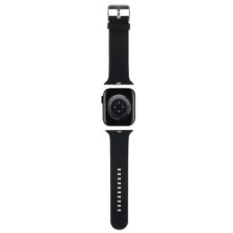 Karl Lagerfeld Pasek KLAWMSLKCNK Apple Watch 38/40/41mm czarny/black strap 3D Rubber Karl&Choupette Heads