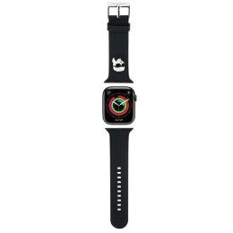 Karl Lagerfeld Pasek KLAWMSLKNK Apple Watch 38/40/41mm czarny/black strap 3D Rubber Karl Head