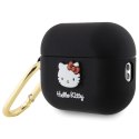 Hello Kitty HKAP23DKHSK Airpods Pro 2 cover czarny/black Silicone 3D Kitty Head