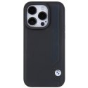 BMW BMHCP15L22RBDK iPhone 15 Pro 6.1" czarny/black hardcase Leather Blue Dots