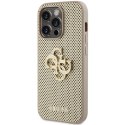 Guess GUHCP15XPSP4LGD iPhone 15 Pro Max 6.7" złoty/gold hardcase Perforated 4G Glitter
