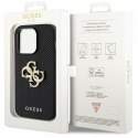 Guess GUHCP15XPSP4LGK iPhone 15 Pro Max 6.7" czarny/black hardcase Leather Perforated 4G Glitter Logo