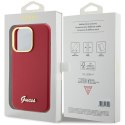 Guess GUHCP15XSMBSLM iPhone 15 Pro Max 6.7" magenta hardcase Silicone Script Metal Logo & Frame