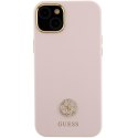 Guess GUHCP15M4DGPP iPhone 15 Plus 6.7" jasnoróżowy/pink hardcase Silicone Logo Strass 4G