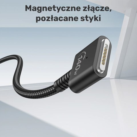 Unitek Kabel zasilający USB-C - MagSafe 3 140W 2 m