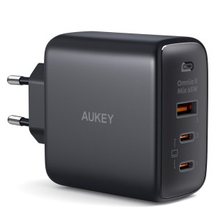 Aukey Ładowarka sieciowa GaN | PA-B6T | 2x USB-C | USB-A | QC | PD 65W
