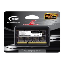 Pamięć SODIMM DDR3 Team Group Elite 8GB (1x8GB) 1600MHz CL11 1,5V