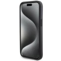 Guess GUHCP15SPGSSADK iPhone 15 6.1" czarny/black hardcase Grip Stand 4G Saffiano Strass