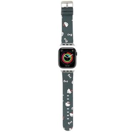 Hello Kitty Pasek HKAWMPSAPSK Apple Watch 38/40/41mm czarny/black strap Heads & Bows Pattern