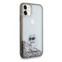 Karl Lagerfeld KLHCN61LKCNSK iPhone 11 / Xr 6.1" transparent hardcase Liquid Glitter Choupette