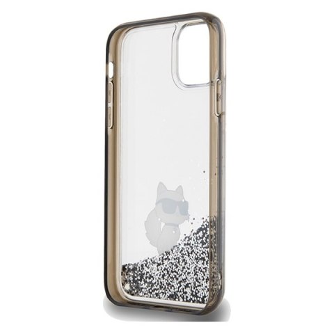 Karl Lagerfeld KLHCN61LKCNSK iPhone 11 / Xr 6.1" transparent hardcase Liquid Glitter Choupette