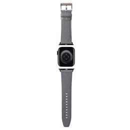 Karl Lagerfeld Pasek KLAWLSAKLHPG Apple Watch 42/44/45/49mm srebrny/silver strap Saffiano Monogram