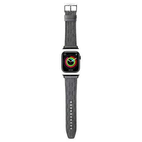 Karl Lagerfeld Pasek KLAWMSAKLHPG Apple Watch 38/40/41mm srebrny/silver strap Saffiano Monogram