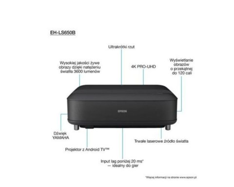 Epson Projektor EH-LS650B 3LCD KD 4K UHD/3600L/2.5m:1/16:9