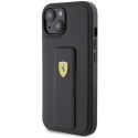Ferrari FEHCP15SGSPSIK iPhone 15 6.1" czarny/black hardcase Grip Stand Metal Logo