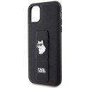 Karl Lagerfeld KLHCN61GSACHPK iPhone 11 / Xr 6.1" czarny/black hardcase Gripstand Saffiano Choupette Pins