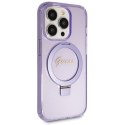 Guess GUHMP14XHRSGSU iPhone 14 Pro Max 6.7" fioletowy/purple hardcase Ring Stand Script Glitter MagSafe