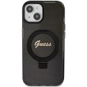 Guess GUHMP14SHRSGSK iPhone 14 / 15 / 13 6.1" czarny/black hardcase Ring Stand Script Glitter MagSafe