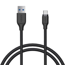 Kabel USB Aukey CB-AC1 BK USB-A - USB-C 5Gbps, QC 3.0, 1,2m