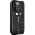 BMW BMHCP14L22NSTB iPhone 14 Pro 6.1" czarny/black Stamped Tricolor Stripe