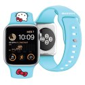 Hello Kitty Pasek HKAWMSCHBLB Apple Watch 38/40/41mm niebieski/blue strap Silicone Kitty Head