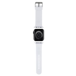 Karl Lagerfeld Pasek KLAWMSLKCNH Apple Watch 38/40/41mm biały/white strap 3D Rubber Karl&Choupette Heads