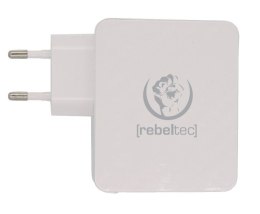 Rebeltec Łarowarka sieciowa H410 TURBO QC3.0 4 porty Wejście sieciowe 100-240V 50/60Hz, maksymalny pobór prądu 0,7A, jeden port USB zgodn