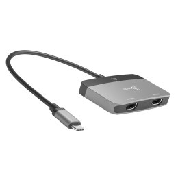 Adapter j5create 8K USB-C to Dual HDMI Display Adapter (USB-C m - 2x4K HDMI f 20cm; kolor srebrny) JCA465-N