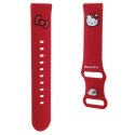 Hello Kitty Pasek Uniwersalny HKUWLSCHBLR Silicone Kitty Head czerwony/red 22mm
