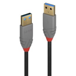 Kabel USB 3.0 LINDY Type A Cable, Anthra Line 5m Black