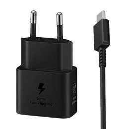 Ład. siec. Samsung EP-T2510XB 25W Fast Charge + kabel USB-C/USB-C czarny/black