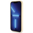 Guess Etui do iPhone 14 Pro Złoty Hardcase Glitter Script Big 4G