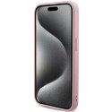 Guess GUHCP15XPSAIRSP iPhone 15 Pro Max 6.7" różowy/pink hardcase Saffiano Iridescent Script