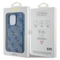 Guess GUHMP14LG4GFRB iPhone 14 Pro 6.1" niebieski/blue hardcase 4G Collection Leather Metal Logo MagSafe
