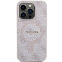 Guess GUHMP14LG4GFRP iPhone 14 Pro 6.1" różowy/pink hardcase 4G Collection Leather Metal Logo MagSafe
