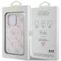 Guess GUHMP14LG4GFRP iPhone 14 Pro 6.1" różowy/pink hardcase 4G Collection Leather Metal Logo MagSafe