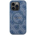 Guess GUHMP14XG4GFRB iPhone 14 Pro Max 6.7" niebieski/blue hardcase 4G Collection Leather Metal Logo MagSafe