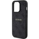 Guess GUHMP14XG4GFRK iPhone 14 Pro Max 6.7" czarny/black hardcase 4G Collection Leather Metal Logo MagSafe