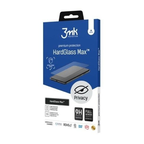 3MK HardGlass Max Privacy Sam A34 5G A346 czarny/black, Fullscreen Glass