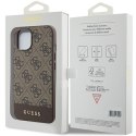 Guess GUHCP15SG4GLBR iPhone 15 / 14 / 13 6.1" brązowy/brown hardcase 4G Stripe Collection