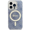 Guess GUHMP15LH4STB iPhone 15 Pro 6.1" niebieski/blue hardcase IML 4G MagSafe