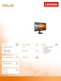 Lenovo Monitor 27.0 ThinkVision P27u-20 WLED LCD 62CBRAT6EU