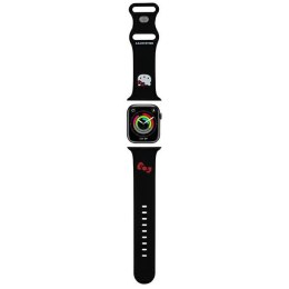 Hello Kitty Pasek HKAWLSCHBLK Apple Watch 42/44/45/49mm czarny/black strap Silicone Kitty Head